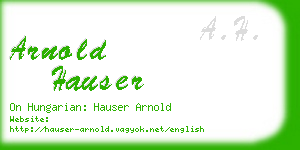 arnold hauser business card